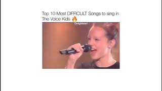 Top 10 Most DIFFICULT Songs To Sing In The Voice Kids 🔥😱