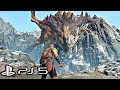 GOD OF WAR 4 Remastered PS5 - Dragon Boss Fight (4K 60FPS)