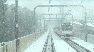 雪の中央線　#jr東日本 #train #tokyo