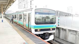 JR。JR東日本、E231系0番台、21編成。マト119編成。南千住駅発車。2024年、令和６年、5月12日撮影。
