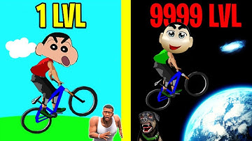 SHINCHAN PLAY CYCLE RACE CHALLENGE in BIKES HILL WITH FRANKLIN AND CHOP | NOOB Vs PRO Vs HACEKR