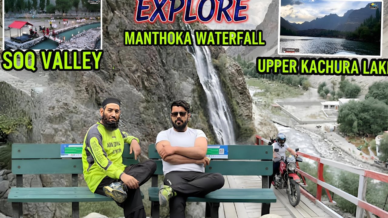 I Found Heaven in Pakistan! 🇵🇰 | Upper Kachura to Manthokha Waterfall with yamaha YBR G (DRONE SHOT)