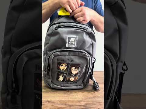 Рюкзак Kite Education teens 903L Attack on Titan 44x31,5x14 см. 26 л, 145-175 см, відео 1