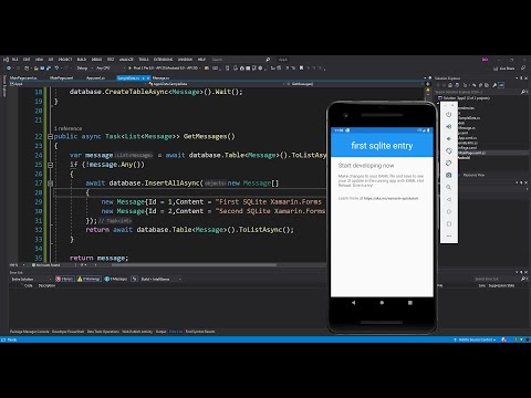 SQLite.Net Database for Xamarin.Forms | Visual Studio 2019