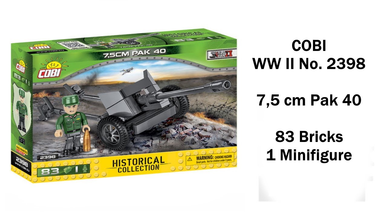 WWII Dt Cobi 2398 Neu Small Army 7,5cm PaK 40 WWII Dt Cobi 2398 Neu Small Army 7,5cm PaK 40