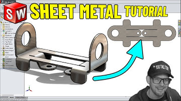 SolidWorks Tutorial - Sheet Metal Jog Tool, Edge Flange, Base Flange Tab