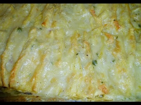 Cannelloni in bianco con sfoglia di lasagne