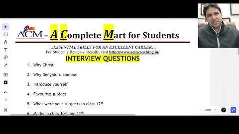 Christ University MP & PI (Micro Presentation & Personal Interview) from past year