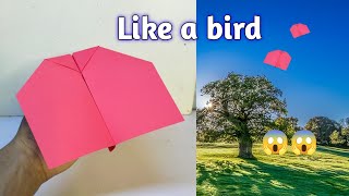 beautiful paper airplane fly like a bird, how to make paper bird plane that fly far
