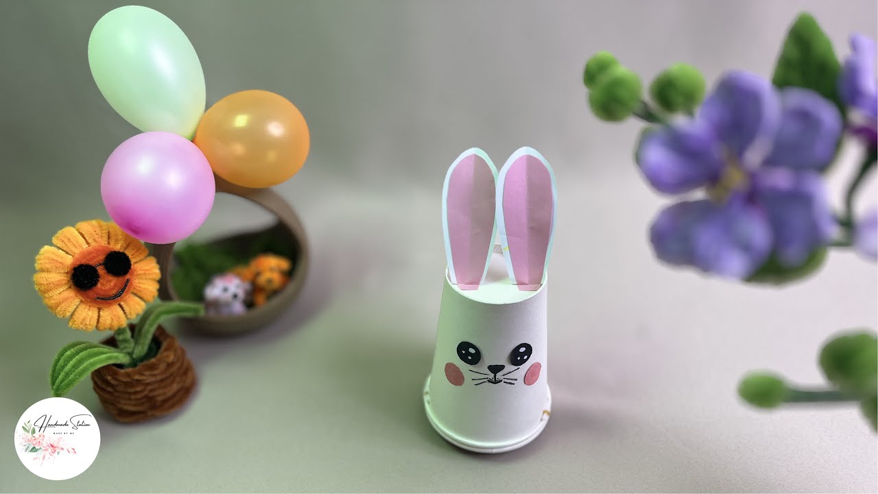 DIY Toys - Adorable bunny made from paper cups, can walk #hmstation ...