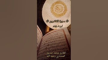 سورة الكافرون الشيخ محمدصديق المنشاوي رحمه الله #اكسبلور #المصحف #التغطيه #دويتو #الرحمن #لايك