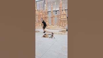 Biggest Domino falldown ever with Kapla