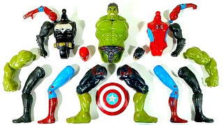 ASSEMBLE BATMAN VS SPIDERMAN VS HULK SMASH AVENGERS SUPERHERO TOYS