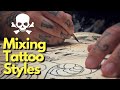 Fusion tattoo design tips  combining traditional and modern styles