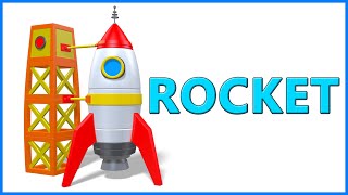 Toy Rocket Cartoon Video | Space Rockets Launch Videos for Preschool \& Kindergarten Kids