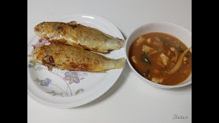 Cooking Miso And Fried Fish