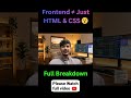 Frontend Developer ≠ Just HTML &amp; CSS 😳💻🚀
