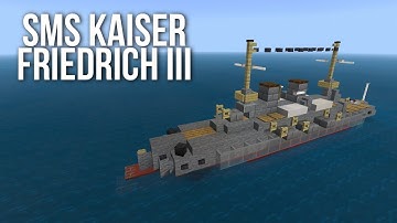 SMS Kaiser Friedrich III (Pre-dreadnought Battleship) | Minecraft Tutorial | 1:5 Scale (Old)