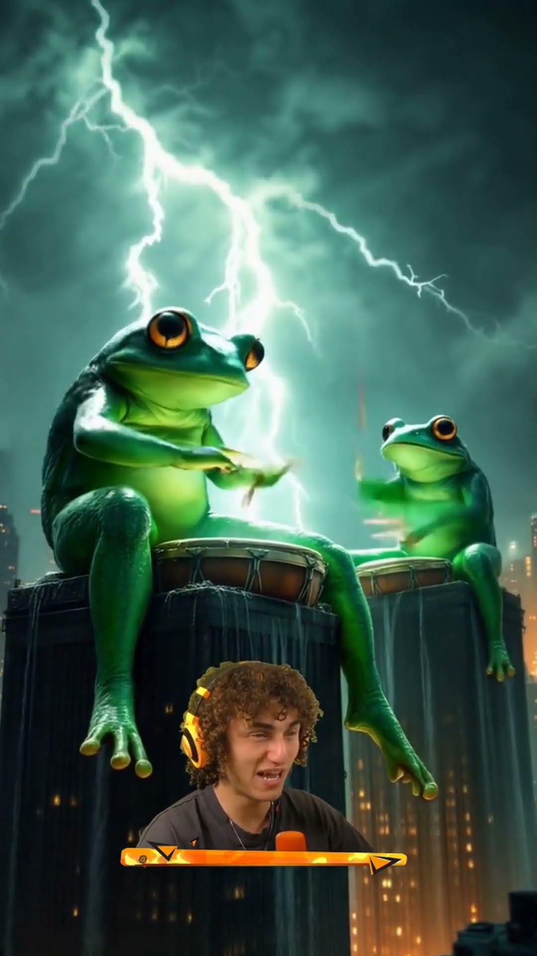 Gigantic Frogs DRUMMING on SKYSCRAPERS!