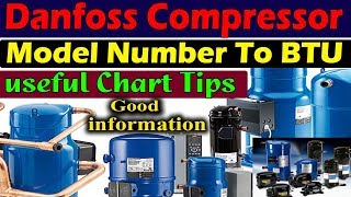 Danfoss compressor technical data learn model  number to BTU convert  use full tips