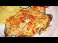 Палтус запечённый с овощами / Baked halibut with vegetables