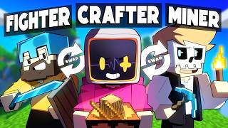 Minecraft BUT We Get RANDOM Roles Every Minute!