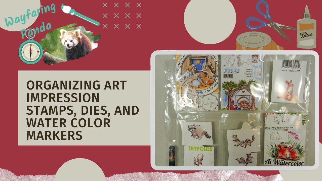 organizing-art-impressions-stamps-dies-and-water-color-markers-youtube