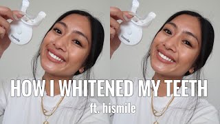 HOW I WHITENED MY TEETH | ft. hismile | LED Teeth Whitening Kit PAP Forumla | Christina Joann