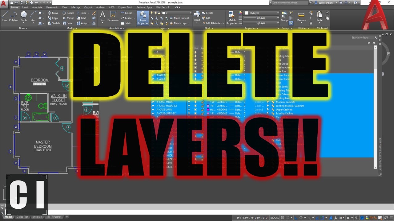 Autocad How To Delete Any Layer - 3 Simple Methods!  | 2 Minute Tuesday