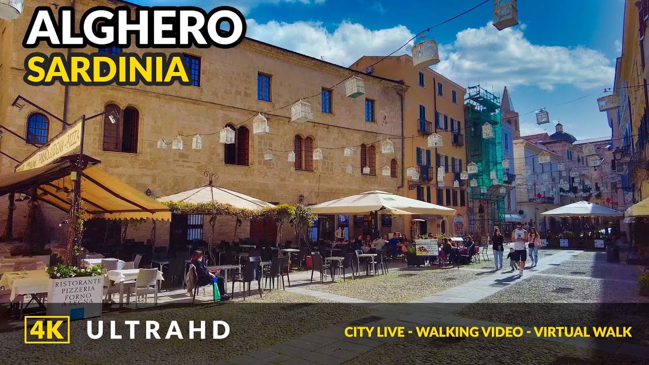 Alghero ️Saardinia 4K Walking Tour City Center YouTube