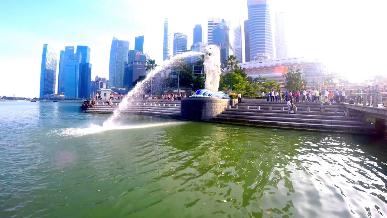 Singapore Merlion Park Time Lapse