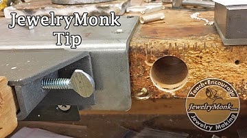 Jewelry Making Bench Hole to Support a Mandrel