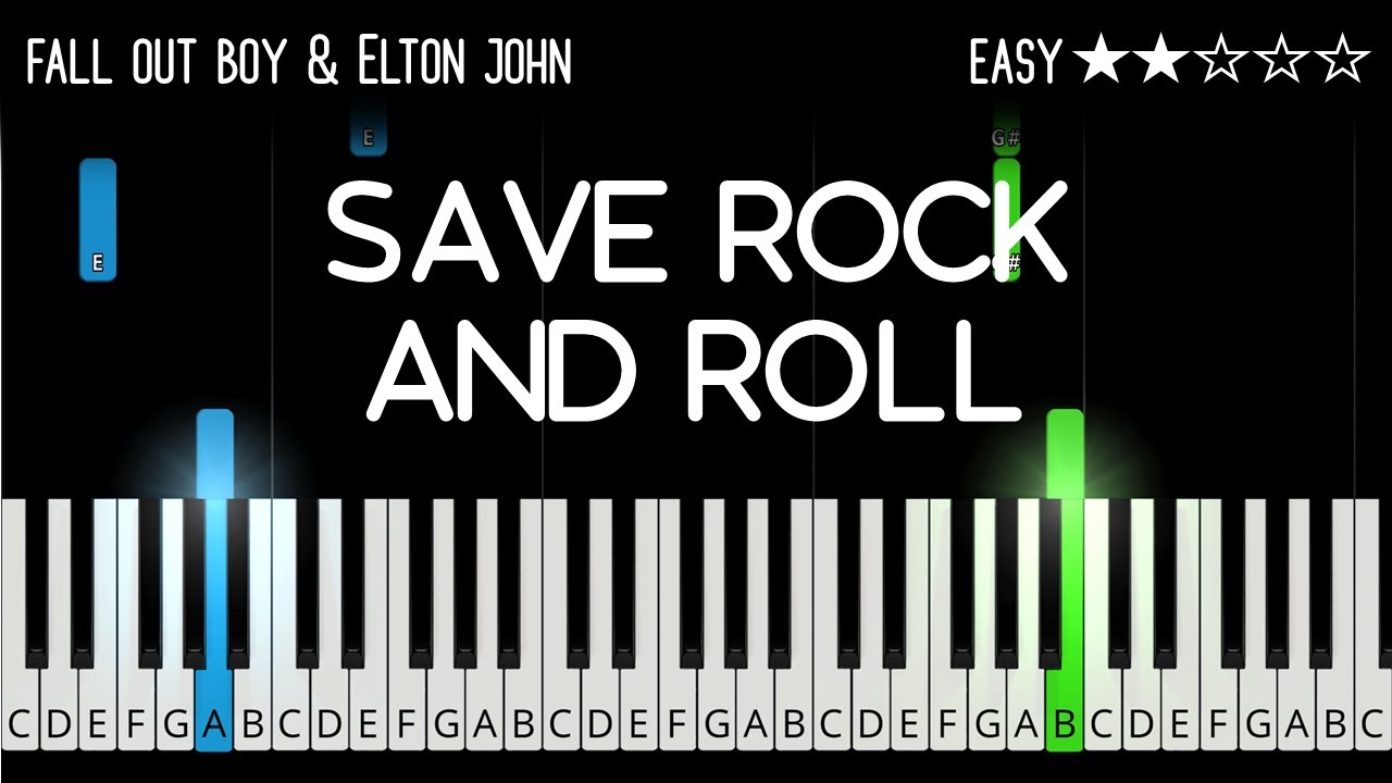 Fall Out Boy - Save Rock and Roll (feat. Elton John) - EASY Piano Tutorial