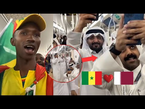 Très beau geste des quatariens envers les Sénégalais dans le métro en chantant l'hymne national