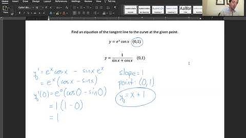 Needham Calculus: Using Product and Quotient Rules to get Tangent Lines