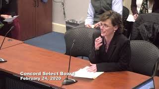 Concord Select Board Meeting - February 24, 2020