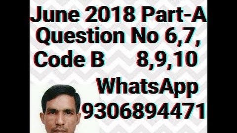 Next 5 Questions of CSIR NET/JRF June 2018 Part-A