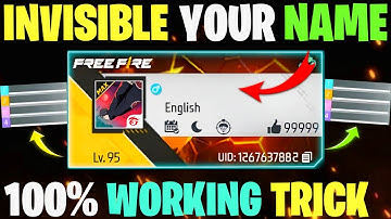 How to Hide Name in Free Fire | Free Fire Invisible Name 2025