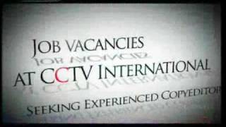 CCTV-9 Looking For Experienced Copyeditors - 27 May 09