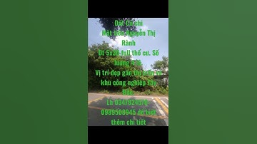 BDS CỦ CHI - Mặt tiền Nguyễn Thị Rành xã Trung lập Hạ gần Thị trấn và khu công nghiệp Tây Bắc.