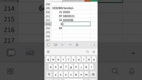 using hex2bin function in excel video by Sandeep Gupta short video