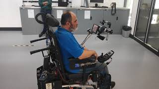 Head-controlled wheelchair study