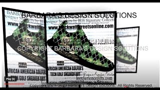 African American Golf Tech Sneaker Art Signature #blackownedbusiness #blackluxurybrand #madeinusa