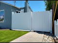 Homemade Vinyl Fence Gate (Part II)  -- Lowes Freedom Vinyl Fence  & Gate Installation/ Modification