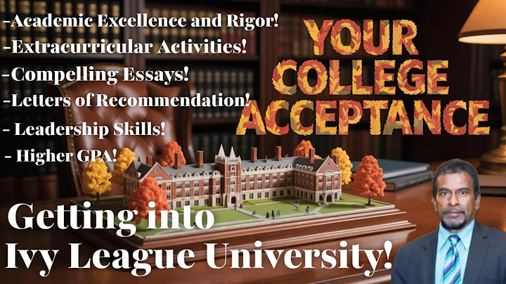 Cracking the Ivy League Admission Code: Strategies for Success! Dr. Gnanaseharan Selliah. SUBSCRIBE!