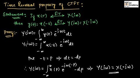 TIME REVERSAL, DUALITY and SYMMETRY property of continuous time Fourier transform || EC Academy