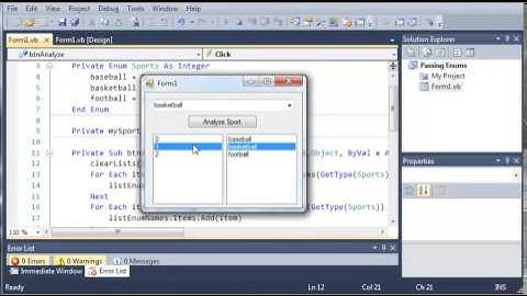 Visual Basic Tutorial   73   GetNames and GetName Of Enumeration