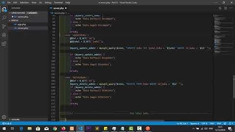 tutorial Konsep CRUD & pembuatan JSON pada PHP