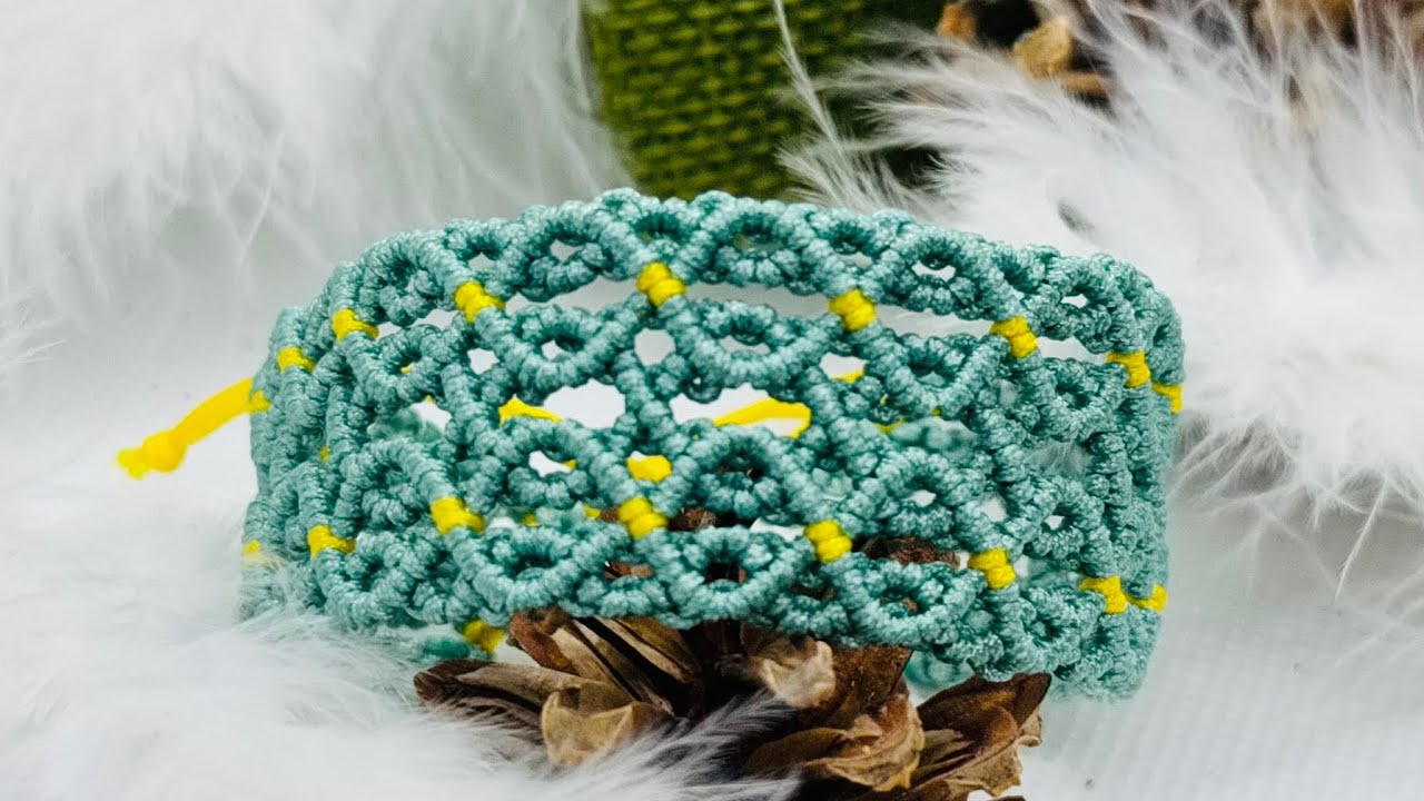 DIY Macrame Wave Bracelet | How to make a bracelet at home #diy - YouTube