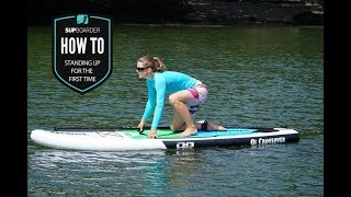 Standing up for the first time on a SUP / Getting into SUP how to video